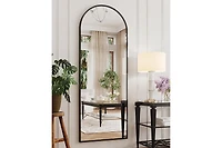 Antok Full Length Mirror, 64"x21" Floor Mirror, Arch Floor Standing Mirror Freestanding Arch Full Body with Stand for Bedroom, Hanging Mount