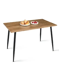 Maison Boucle Modern 4-Piece Dining Set with 47" x 27" Rectangular Table, 19" Seat Height, 4 Upholstered Chairs, Compact, Stylish, Easy Assembly-Maiso