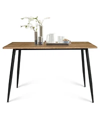 5-Piece Dining Set with 47" Rectangular Table and 4 Upholstered Chairs, Kitchen for 4, Compact Small Space-Maison Boucle