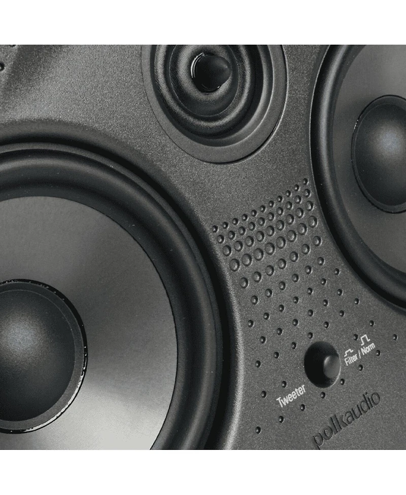 Polk Audio 265-rt 3 Way Vanishing In Wall Speakers and 255c-rt Center Channel Speaker Bundle (White)