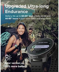 Suunto Vertical Steel Solar Gps Sports Watch with Sapphire Touchscreen, Heart Rate and Sleep Tracker - Canyon