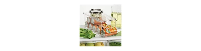 iDesign Soda Can Organizer with Lid for Pantry - Clear