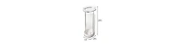 iDesign Fluted Toilet Paper Storage Holder with Shelf - Clear/Satin/Gray