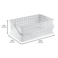 iDesign Medium Stackable Shower Caddy Basket, Clear/Frost, Made in Usa