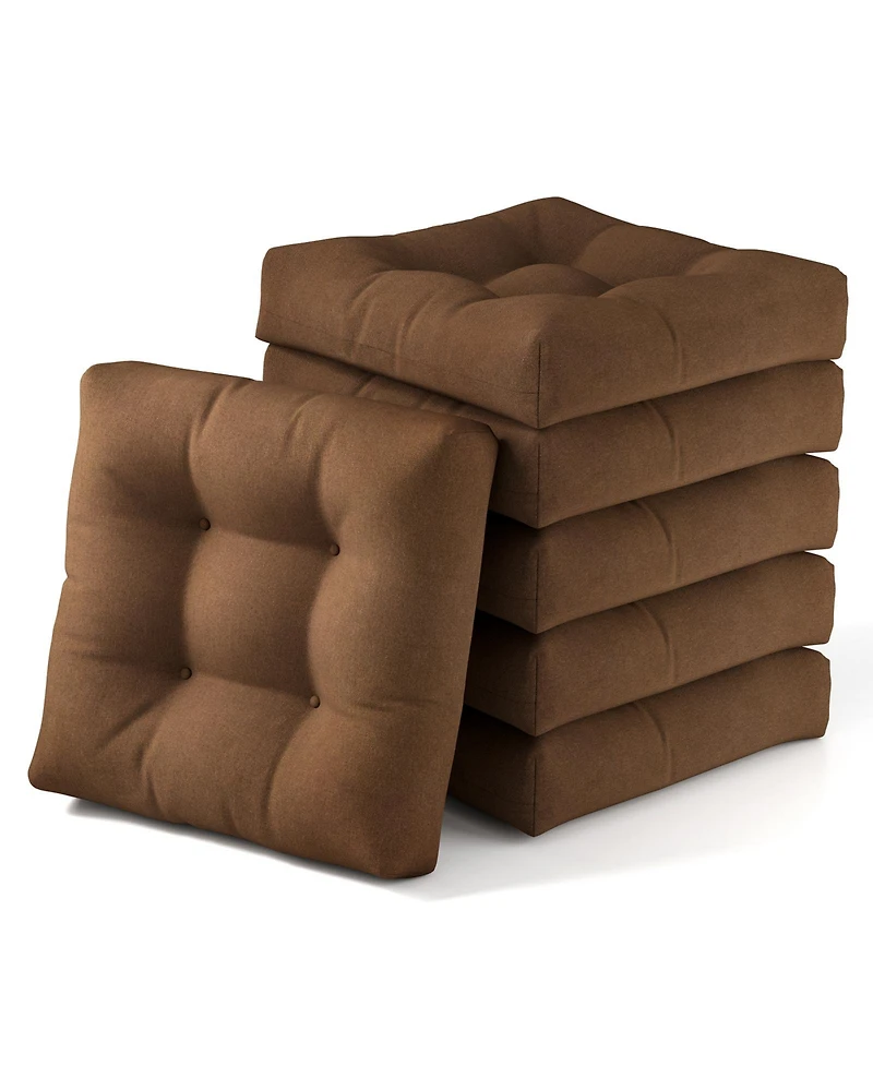 Gymax Set of 21'' x Chair Seat Cushion Pads Patio