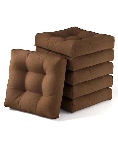 Gymax Set of 21'' x Chair Seat Cushion Pads Patio
