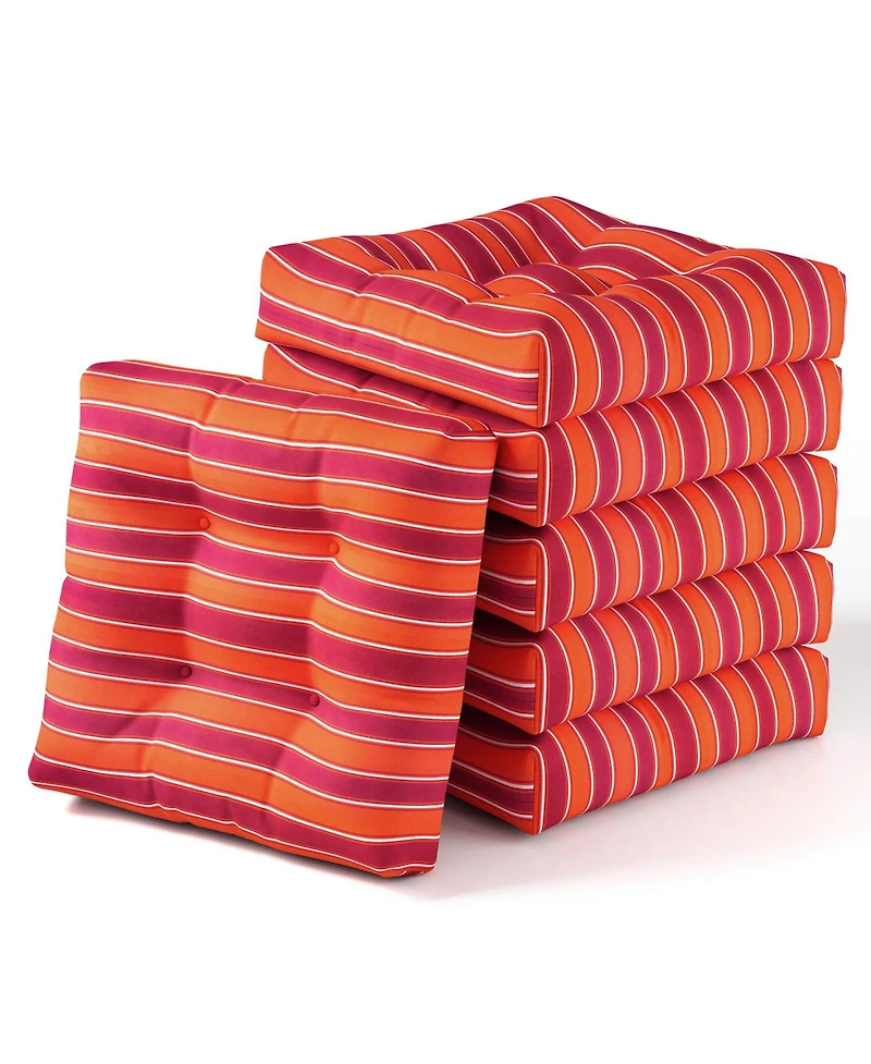 Gymax Set of 6 21'' x 21'' Chair Seat Cushion Pads Patio
