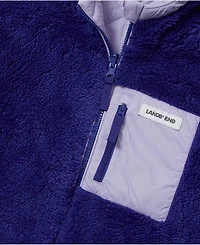 Lands' End Girls FeatherFree Reversible High Pile Insulated Jacket