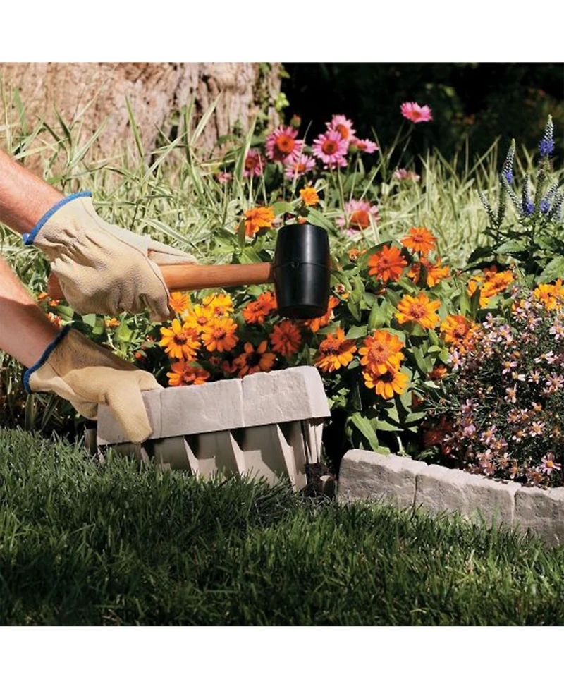 Suncast 10 Piece 12" Landscape Design Border Decorative Natural Stone Edging