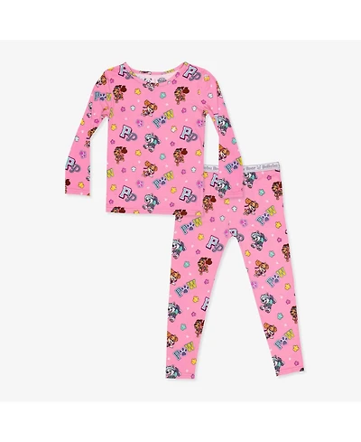 Bellabu Bear Unisex Kids' Paw Patrol: Varsity Pink Set of 2 Piece Pajamas