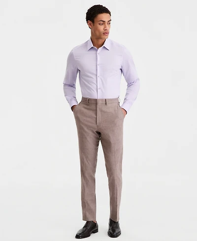 Calvin Klein Men's Slim-Fit Linen-Blend Suit Separates Pants