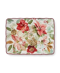 Certified International Winter Blooms Rectangular Platter