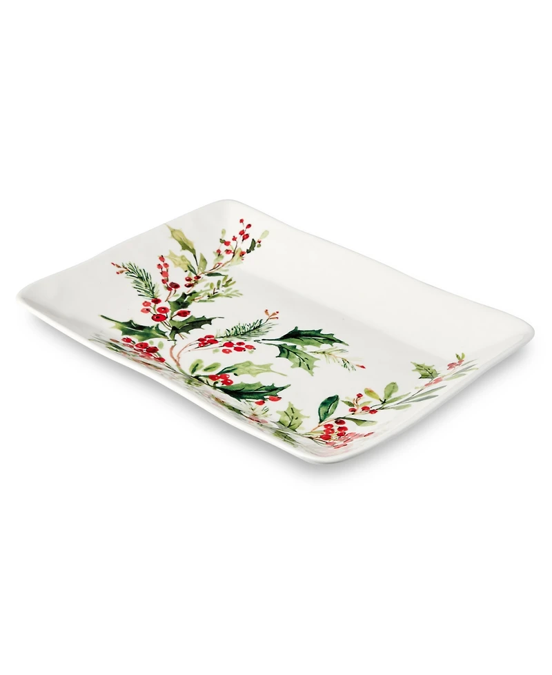 Certified International Holly Vines Rectangular Platter