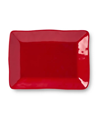 Certified International Berry Red Christmas Rectangular Platter