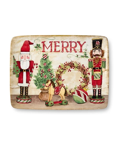 Certified International Nutcracker Parade Rectangular Platter