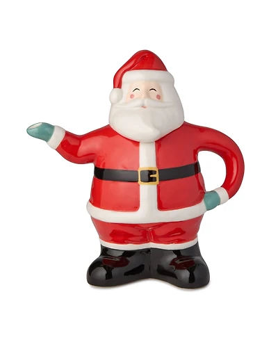 Certified International Christmas Whimsy Santa 3-d Teapot