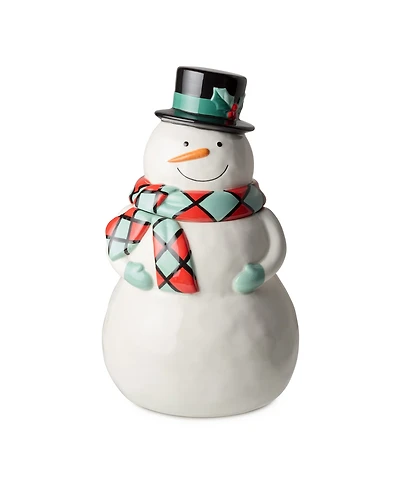Certified International Christmas Whimsy Snowman 3-d Cookie Jar