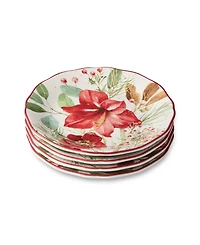 Certified International Winter Blooms Dessert Plates, Set of 4