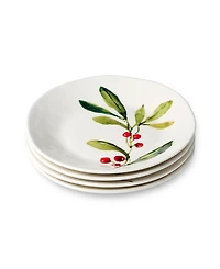 Certified International Holly Vines Dessert Plates, Set of 4