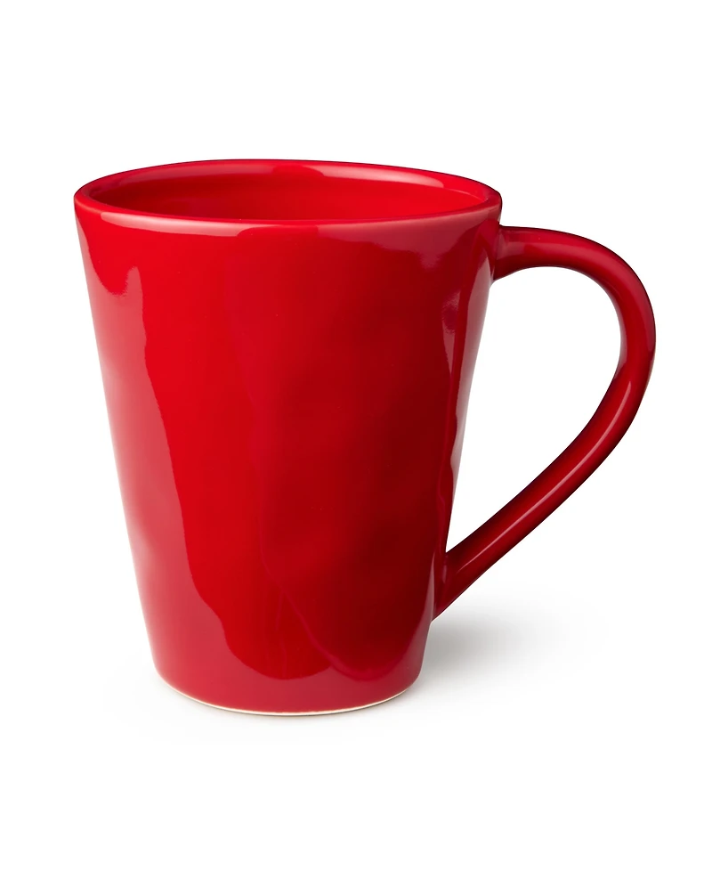 Certified International Berry Red Christmas Mugs, Set of 4