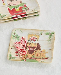 Certified International Nutcracker Parade Dessert Plates, Set of 4
