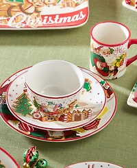 Certified International Santa's Retro Christmas 16-Pc. Dinnerware Set, Service for 4