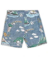 Reyn Spooner Toddler Blue Peanuts Beagle Scouts 50th Anniversary Cabana Set