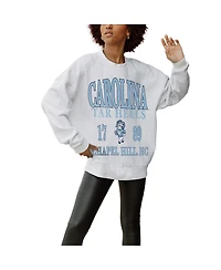 Gameday Couture Women's Gray North Carolina Tar Heels Established Premium Fleece Drop Pullover Sweatshirt