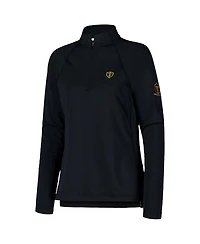 Peter Millar Women's Black Presidents Cup International Team Raglan Perth Quarter-Zip Sweatshirt