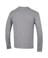 Champion Men's Heather Gray Auburn Tigers Arch Over Logo 2-Hit Long Sleeve T-Shirt