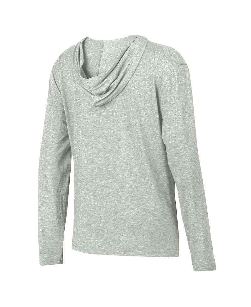 Under Armour Women's Heather Gray Wisconsin Badgers Tri-Blend Breezy Long Sleeve Hoodie T-Shirt