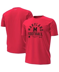 Under Armour Men's Red Maryland Terrapins 2025 Sideline Football Performance T-Shirt