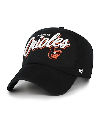 '47 Brand Women's Black Baltimore Orioles Ariana Clean Up Adjustable Hat