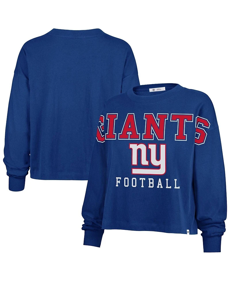 '47 Brand Women's Royal New York Giants Outreach City Oversized Long Sleeve T-Shirt