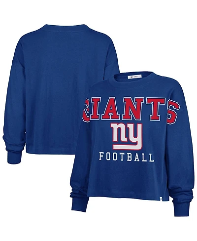 '47 Brand Women's Royal New York Giants Outreach City Oversized Long Sleeve T-Shirt