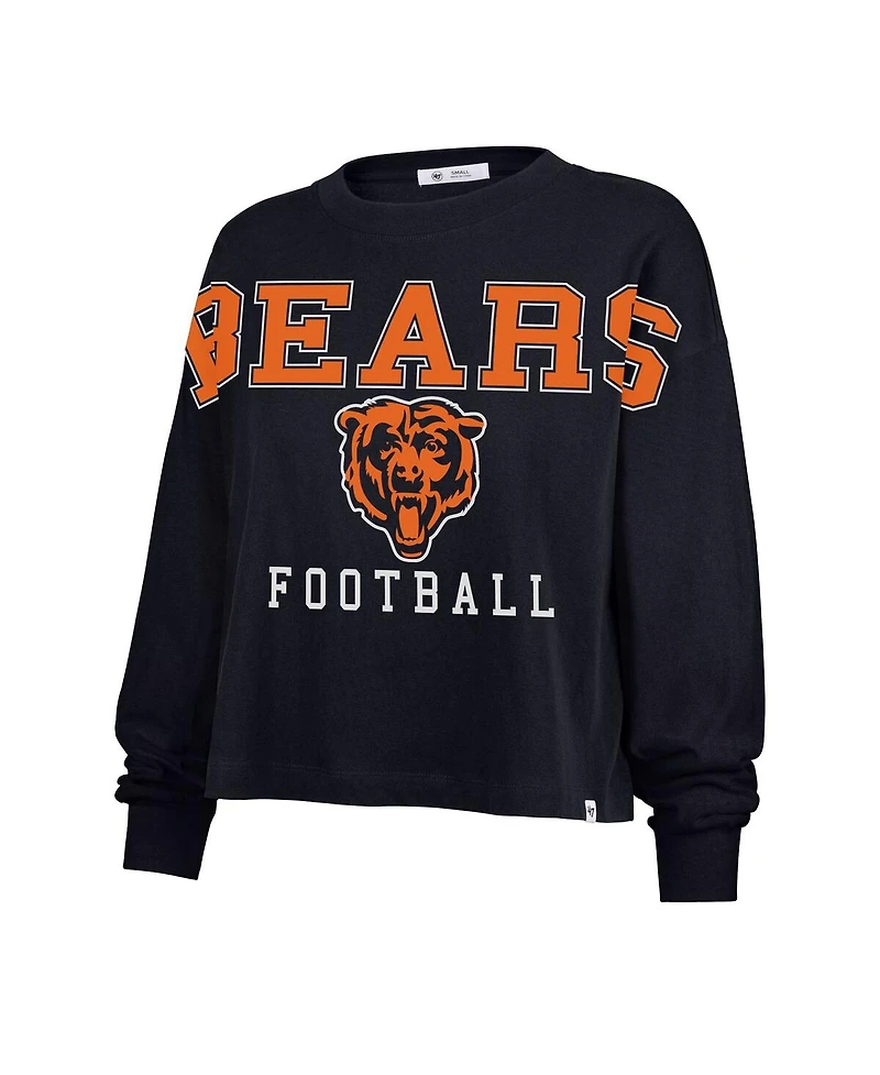 '47 Brand Women's Navy Chicago Bears Outreach City Oversized Long Sleeve T-Shirt