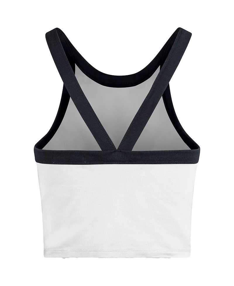 '47 Brand Women's White Notre Dame Fighting Irish Energize Sporty Cropped Racerback Tank Top