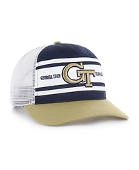 '47 Brand Big Boys and Girls Navy/Gold Georgia Tech Yellow Jackets Super Stripe Hitch Adjustable Trucker Hat
