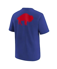 Nike Big Boys and Girls Royal Buffalo Bills Rewind Front Back Essential T-Shirt