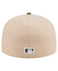 New Era Men's Light Beige/Olive Philadelphia Phillies Two-Tone Color Pack A-Frame 59FIFTY Fitted Hat