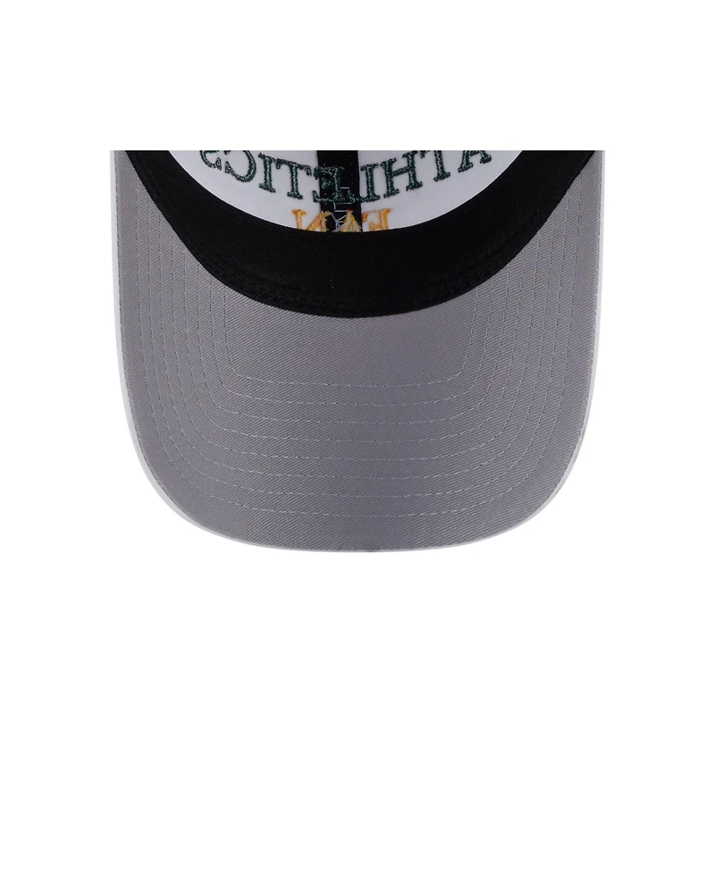 New Era Women's White Athletics Team Fan 9TWENTY Adjustable Hat