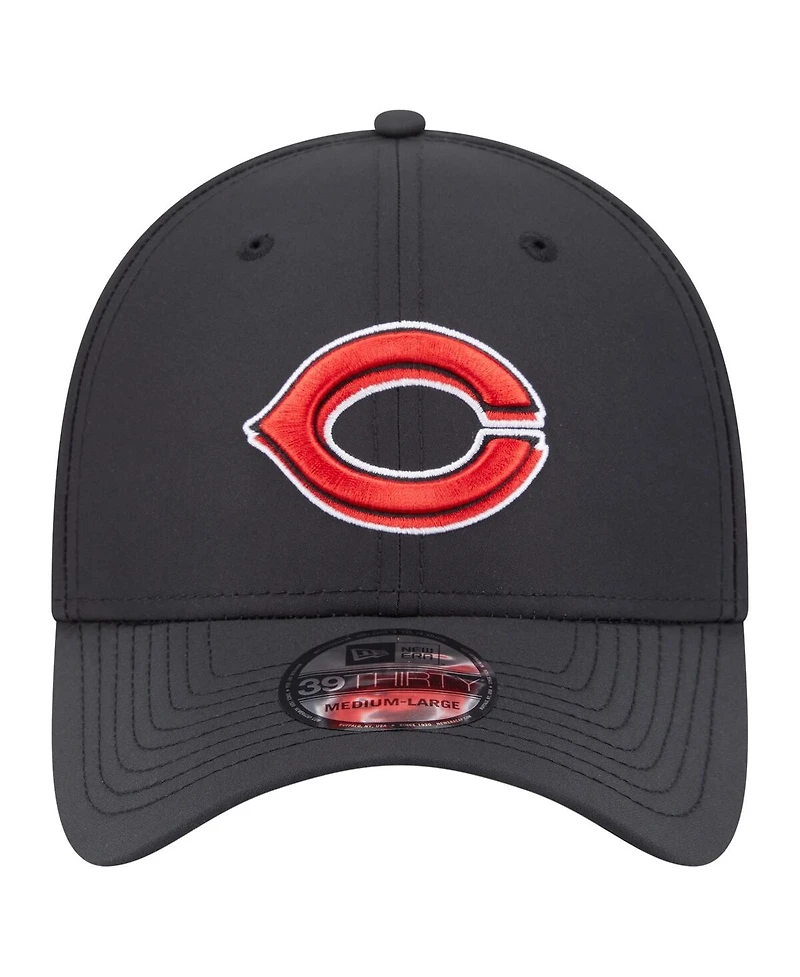 New Era Men's Black Cincinnati Reds Night 39THIRTY Flex Hat