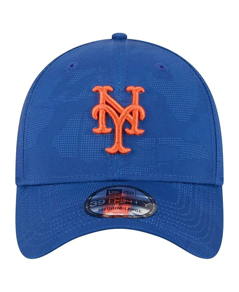 New Era Men's Royal York Mets Tonal Camo 39THIRTY Flex Hat