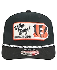 New Era Men's Black Cincinnati Bengals Chant 9SEVENTY Stretch-Snap Hat