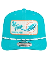 New Era Men's Aqua Miami Dolphins Chant 9SEVENTY Stretch-Snap Hat