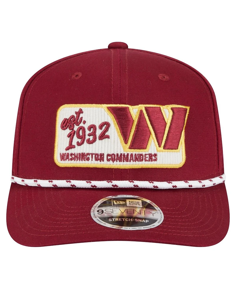 New Era Men's Burgundy Washington Commanders Chant 9SEVENTY Stretch-Snap Hat