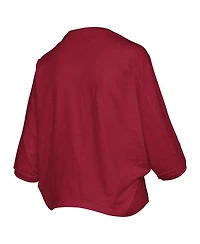 Pressbox Women's Crimson Alabama Tide Midi Arch Over Logo Oversized T-Shirt