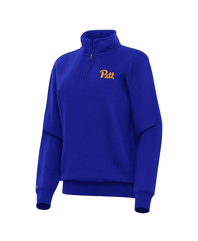 Antigua Women's Royal Pitt Panthers Victory Quarter-Zip Sweatshirt