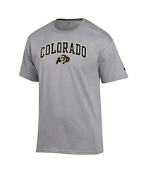 Champion Men's Heather Gray Colorado Buffaloes Arch Over Logo T-Shirt