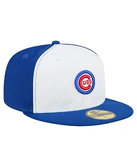 New Era Men's White/Royal Chicago Cubs Repeat 59FIFTY Fitted Hat